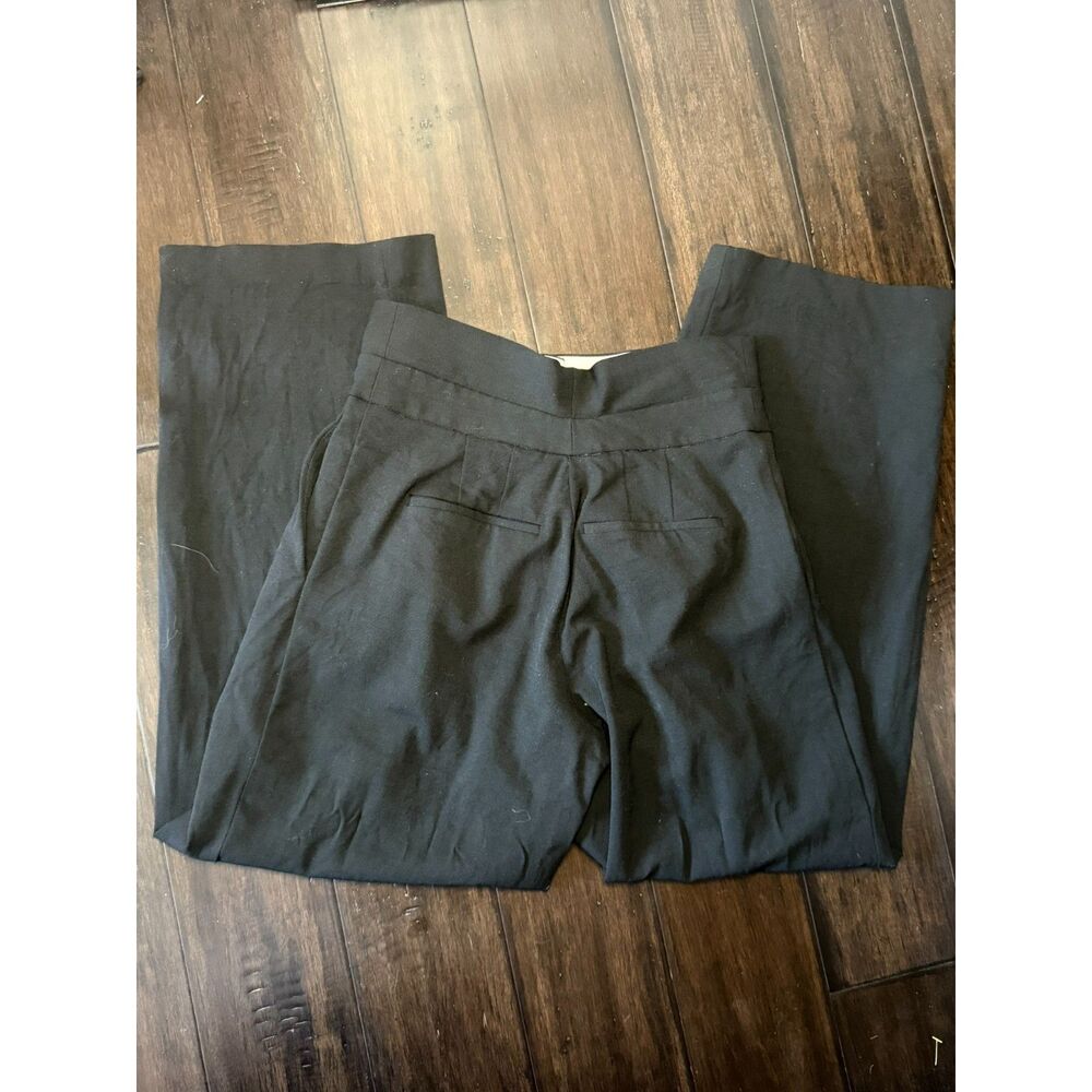 Aritzia Black Pleated Wide Leg Paper Bag Pants Minimalist Corporate Trousers